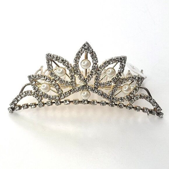 Pearl and Crystal Mini Tiara - Picture 11 of 11
